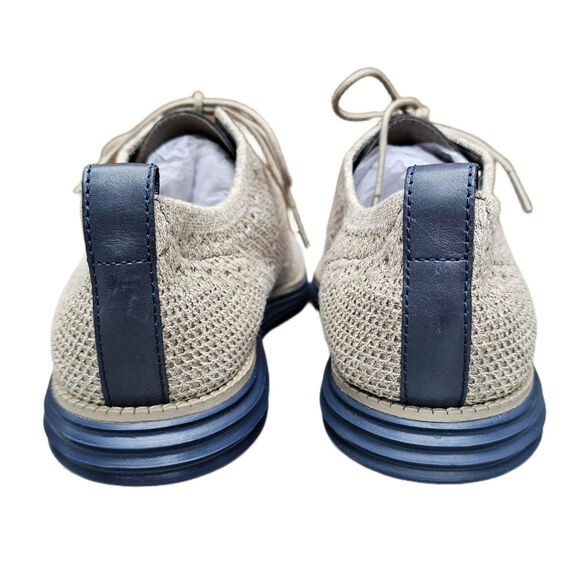 Tan Knit Oxfords Cole Haan StitchLite Size 10.5 Original Grand Wingtip Sneakers - Picture 7 of 13